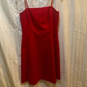 Ann Taylor  - vintage red cocktail dress, silk and cotton, size 6P
